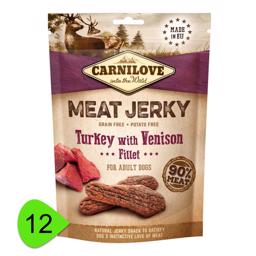 Carnilove Jerky Turkey & Venison Fillet ProteinBar Med Kalkun & Vildt STORKØB